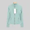 À Pronta Entrega Jaqueta Lulu Original Label Define com Gola Alta Longa para Yoga e Corrida, Feminina Slim Fit, Emagrecedora, Elástica, Modeladora