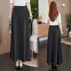 Falda midi marrón para mujer, nueva colección otoño 2026, de cintura alta, adelgazante, línea A, elegante, versátil y que realza la figura
