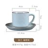 Conjunto de Xícara de Café de Grés Artesanal Retrô, Caneca e Pires para B&B e Restaurante, Conjunto de Louças de Alto Padrão para Chá da Tarde