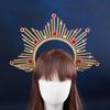 Corona de aura virgen europea y americana de doble capa con rayos de sol, accesorios para el cabello de Lolita, accesorios para disfraces vintage para fiestas de Halloween
