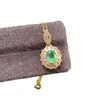 Colgante de Esmeralda Natural Transfronterizo Accesorios para Mujer Nicho de Alta Gama Joyería de Plata 925 6*8 Joyería de Lujo Venta Directa de Fábrica