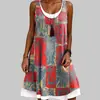 Venda Quente Transfronteiriça Novo Body Feminino Estampa Digital 3D Vestido de Praia Solto Casual Body Vestido Feminino