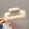 Pinza de Garra de Peluche para Mujer, Pinza Grande para el Cabello de Otoño e Invierno con un Toque de Lujo, Pinza de Tiburón Ins para Cabello Grueso, Pasador para Moño, Accesorio para el Cabello