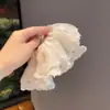 Anel de Cabelo de Renda Bordada com Renda Rede Inflado Anel de Cabelo de Intestino Grosso 2025 Novo Acessório de Cabeça Flor de Cabelo de Alta Qualidade para Mulheres