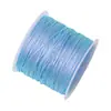 Serie azul oscuro rollo pequeño hilo iridiscente de 6 hebras para pulseras, muñequeras y accesorios hechos a mano para bricolaje, cordones tejidos disponibles para venta al por mayor