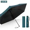 Paraguas Ultra Ligero de Seis Varillas con Sensación de Pluma, Tela de Goma Negra, Protección Solar y contra la Lluvia, Varillas de Fibra de Vidrio, Doble Uso para Sol y Lluvia, Paraguas Promocional