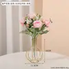 Estilo Ins Vaso de Vidro Transparente Simples Enfeites Criativos para Sala de Estar Arranjo de Flores Secas Decorações de Mesa com Flores