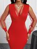 Nuevo comercio exterior europeo y americano transfronterizo para Amazon, vestido ajustado de encaje sexy para mujer, bolso de cadera con cuello en V