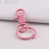 Llavero de Pintura Metálica Color Macaron Hebilla de Perro Pintura de Color Hebilla de Puerta en Forma de U Gancho Colgante para Bolso Accesorios DIY