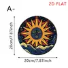 Letrero Circular de Madera Transfronterizo Retro Sol y Luna Montaña y Río Manualidades Creativas Personalizadas para Colgar en la Pared Decoraciones de Pared Estilo Nórdico
