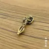 Novo Pilão de Latão Chaveiro de Carro Pingente Vintage DIY Couro Bagagem Manuseio Presentes Atacado