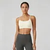 Chaleco de Yoga con Tirantes Finos para Usar por Encima, Hermoso Diseño en la Espalda, Incluye Almohadillas en el Pecho, a Prueba de Impactos, de Soporte, Ajustado, Sujetador Deportivo de Pilates Fitness para Mujer