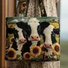 2026 Nueva Serie Transfronteriza de Vacas Vaca Estampado Digital Bolso de Hombro Acolchado de Moda