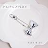 POPCANDY Coreia do Sul Pingente de Bolsa com Laço Pérola e Franja Chaveiro de Presente Fofo Corrente para Celular Produto Acabado