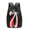 Mochila para Hombre, Sencilla, Elegante, Moderna, Patrón a Cuadros Boca de Tiburón, Mochila Ligera para Portátil para Estudiantes de Secundaria y Universidad