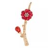 [Regalo del Día del Maestro] Broche vintage estilo chino flor de ciruelo plata de ley para mujer cheongsam Broche de presión Corsage de esmalte de cristal