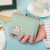 Carteira feminina curta pequena três dobras porta-cartões multi-cartões tendência da moda estampa fofa mini bolsa pequena atacado