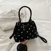 Novedad Otoño/Invierno 2026 Bolso Grande de Hombro Único Bolso de Mano para el Trabajo Bolso Casual Debajo del Brazo Bolso Cubo de Lunares para el Trabajo