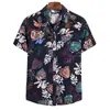 Comercio exterior transfronterizo nueva moda casual para hombre talla grande camisa de manga corta con estampado 3D, camisa de hombre