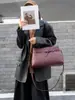 Togo piel de vaca de primera capa bandolera oblicua para mujer gran capacidad moda simple bolsa de compras multibolsillo bolsa de trabajo piel suave