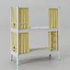 Cama de ferro beliche de camada dupla, leitos superior e inferior, unidade de dormitório estudantil de apartamento, cama superior e inferior, quarto de pessoal de funcionários, escada integrada, cama com estrutura de ferro