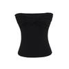 Top de tubo sin tirantes con nudo para chica sexy Ropa exterior de verano para mujer 2025 Nuevo Ajustado Sexy Bajo Envolvente
