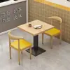Tienda de fideos para picar, barbacoa, desayuno, juego de mesa y silla para comida rápida, tienda de té de leche y postres, mesa de restaurante, tipo económico comercial