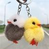 Pato Pollo Pelo de Visón Colgante Peluche Mini Pelo de Visón Llavero de Coche Colgante Decorativo Pelo Real Colgante Pequeño