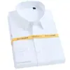 Camisa de manga larga para hombre de otoño engordante aumento ropa formal de negocios mono profesional camisa blanca de manga larga talla para hombre gordo pulgada