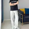 Jeans blancos estilo americano para hombre verano ootd outfit pantalones cleanfit ropa de trabajo pantalones de pierna ancha pantalones de pierna recta lavados