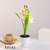 2026 Nuevo Modelo Flor de Seda Phalaenopsis Planta Artificial en Maceta para Sala de Estar, Estudio, Decoración de Oficina, Adorno de Planta Verde Falsa, Venta Directa del Fabricante