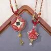 Novo cadeado de formato de moeda estilo chinês para realizar desejos, colar de brocado Song, acessório de broche Hanfu estilo antigo, acessório DIY de liga estilo chinês