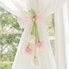 Tiras para Cortinas, Hebillas Magnéticas de Perlas, Tiras para Cortinas de Gasa Tulipán, Accesorios Creativos de Decoración para Cortinas, Cuerdas de Recogida, Hebillas para Cortinas