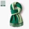 Bufanda de Juyuba Roja para Mujer de Invierno Doble Cara de Dos Tonos Cálida Bufanda Clásica con Borlas Estilo Coreano Bufanda Versátil para Todo