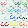 Pendientes de Color Distintivo Dopamina Pendientes de Anillo Color Caramelo de Todas las Combinaciones de Moda Pendientes Acrílicos sin Agujeros en las Orejas Pendientes para Mujer