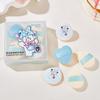 Gecomo Set de Borlas Cute Cloud Sensation Esponja Flocada Maquillaje Húmedo y Seco Sellador Rubor Corrector Borla de Dedo