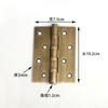 Bisagra Oculta de Cobre Puro Antiguo Chino para Puerta de Gabinete, Bisagra Plegable de Latón para Puerta de Madera, Bisagra para Caja de Madera de Alcanfor, Bisagra con Carcasa de Cobre Completo