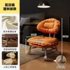 Taburete giratorio con ruedas, taburete bajo para uso doméstico, taburete para cambiarse los zapatos, esencial para el cuidado del bebé, silla tapizada con ruedas, banco con respaldo