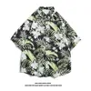 Camisa de Manga Curta Azul Klein para Homens, Corte Solto, Tendência de Verão Ins, Design de Alto Padrão, Estilo de Nicho, Camisa Fresca e Estilosa 12