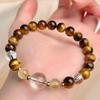 Pulseira de Círculo Único de Pedra Olho de Tigre Dourado Brilho de Cristal Cobra Exquisita Pulseira Feminina Joias Atacado Masculino