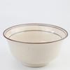 Louça de Mesa Cerâmica Personalizada Nova Chinoiserie Louça Doméstica Conjunto de Pratos e Pratos Estilo Ins Borda Marrom Pintada à Mão Pratos com Pontos de Gergelim
