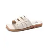 Pantuflas de Exterior para Niñas 2025 Verano Nuevo Estilo Coreano Moda Niña Pequeña Sandalias Trenzadas de Princesa Pantuflas