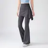 Pantalones de Yoga para Mujer, Estilo Delgado de Verano con Cortina para Glúteos, Falso Dos Piezas, Tallas Grandes para Mujeres con Sobrepeso, Entrenamiento de Cadera Pilates, Conjunto Deportivo de Fitness
