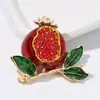 Broche de Fruta de Granada Estilo Nuevo con Goteo de Aceite Broche de Pedrería Pin de Solapa Joyería Accesorios para Ropa Broche Venta al por Mayor