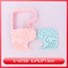 Molde para Galletas Serie Elemento Montaña Fuego Feng Shui Dibujos Animados 3D Molde para Galletas DIY Arcilla Simulación Galletas Impresas
