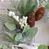 Guirlanda de Pinhas de Videira de Natal Pendurada na Porta Pendurada na Parede Venda Quente Decoração de Salão de Festas Decoração de Sala de Estar de Hotel Decoração Pendurada de Hall de Entrada
