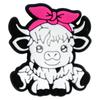 Cartoon Highland Cow Series Gota de Plástico PVC Sapatos de Borracha Macia Buraco Flor Sapato Fivela Sapatos de Jardim Buraco Telefone Móvel Caso DIY Acessórios