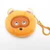 Bolsa de moedas criativa/porta-chaves clutch semicircular espesso brinquedo de pelúcia de desenho animado bolsa de moedas presente