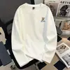 Bestseller do Armazém Lightning Camiseta Masculina de Manga Longa Primavera e Outono Estilo Coreano Casual Solta Gola Redonda Versátil Tamanho Plus Camada Base Transfronteiriça