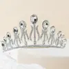 En stock nuevos accesorios de boda diadema corona de pedrería corona de cumpleaños infantil corona de ceremonia para adultos tocado al por mayor